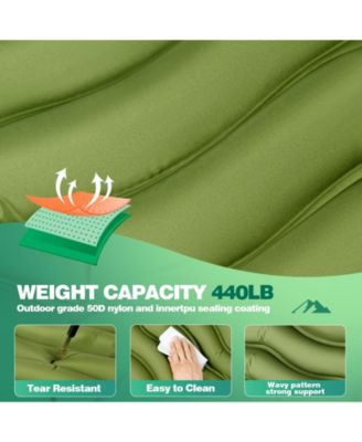 Camping Sleeping Pad Ultralight Inflatable Mat with Pillow Foot Pump Camping Outdoor Recreation Gear
