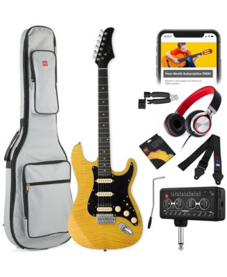 Beginner Electric Guitar Kit w/ Headphone Amp, Padded Gig-Bag, Headphones