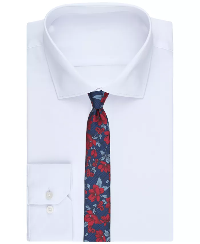 Men's Norris Floral Pattern Skinny Tie - thumbnail 3
