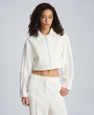 Kenneth Cole Women's Zip Sleeve Collared Jacket - Macy's