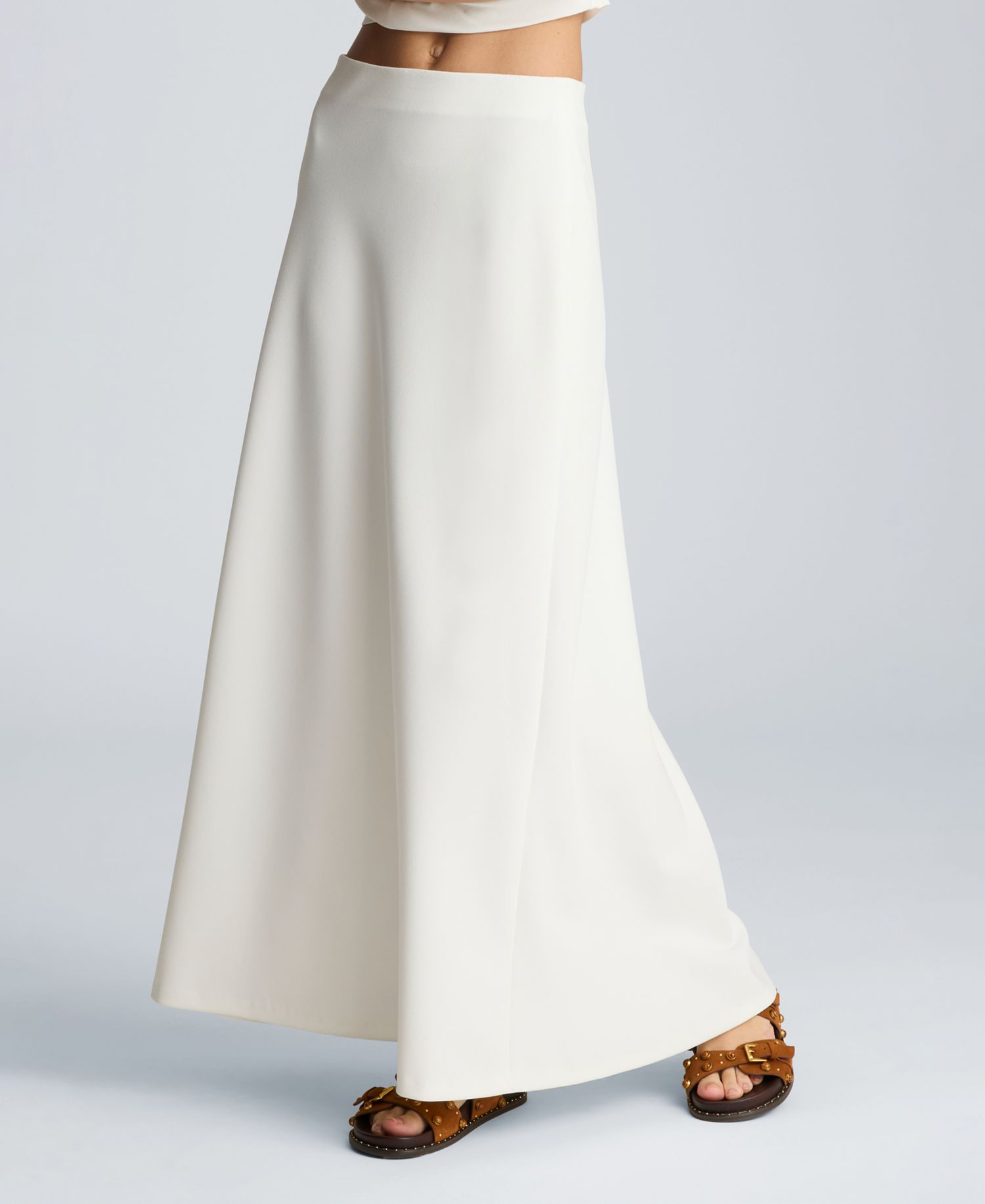 Women's Pull-On Bias Flared Maxi Skirt