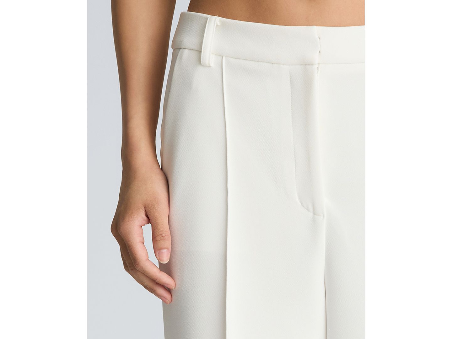 Женские брюки Kenneth Cole High-Rise Pintuck Zip Sides, цвет: Чистый белый — фото 6