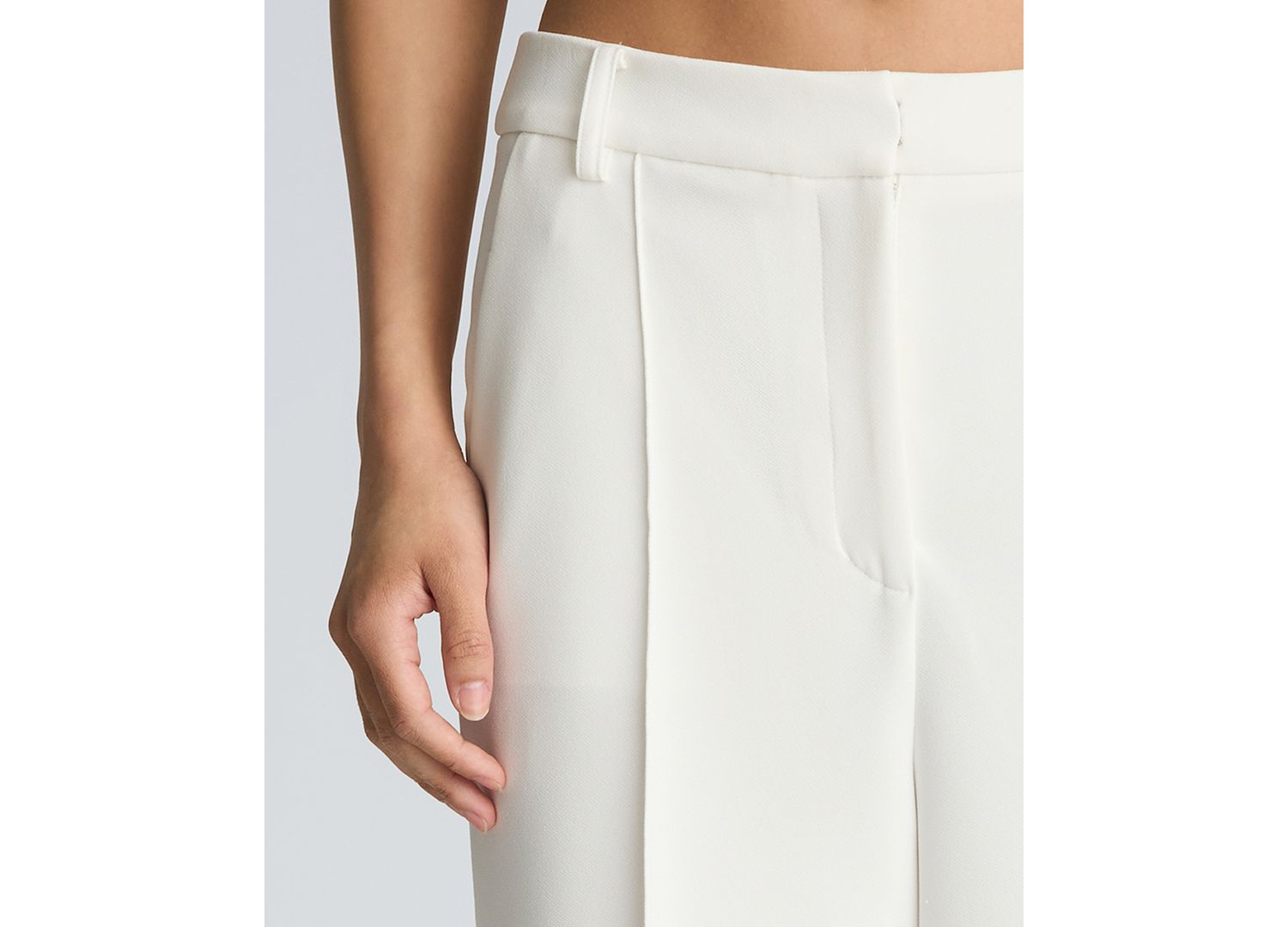 Women's High-Rise Pintuck Zip Sides Pants
