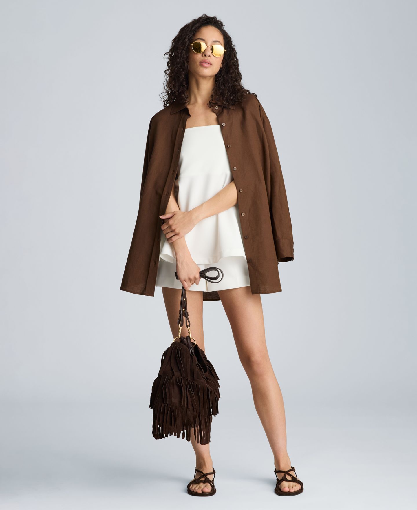 Женский топ Kenneth Cole Strapless Peplum, цвет: Чистый белый — фото 6
