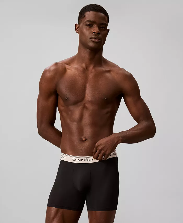 Men's Microfiber Stretch Boxer Briefs Underwear, 4-Pack - thumbnail 5