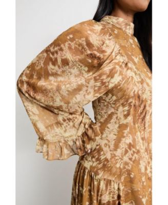 Women's Romantic Chiffon Sleeve Midaxi Dress