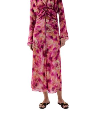 Women's Tie Velvet Print Skirt