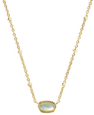 14k Gold-Plated Turquoise Magnesite Pendant Necklace