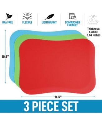 Thick & Durable Non-Slip Flexible Cutting Board Set (3 Piece)