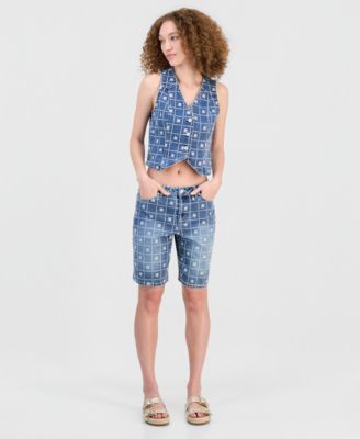 Women's Patchwork Embroidered Jorts