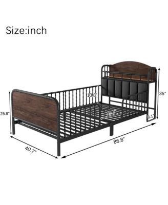 Metal Platform Bed Frame with Light