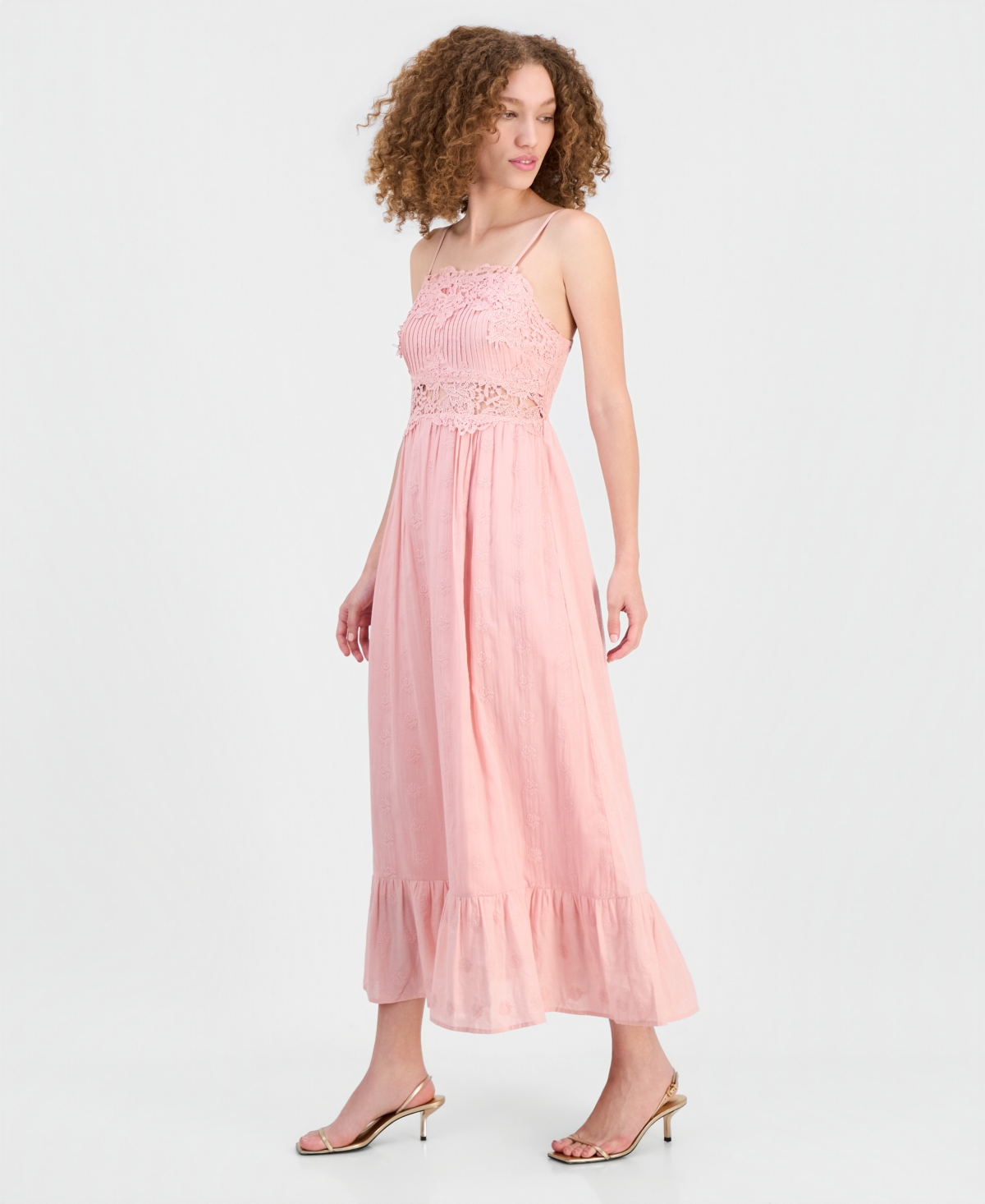 And Now This Women's Lace-Trim Tank Maxi Dress, Macy's Exclusive