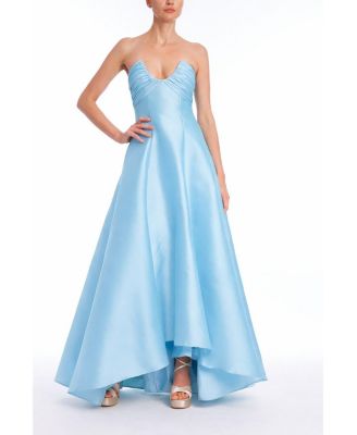 formal badgley mischka dress Jewel Badgley Mischka Kelly High Neck Gathered Bodice Gown - 8