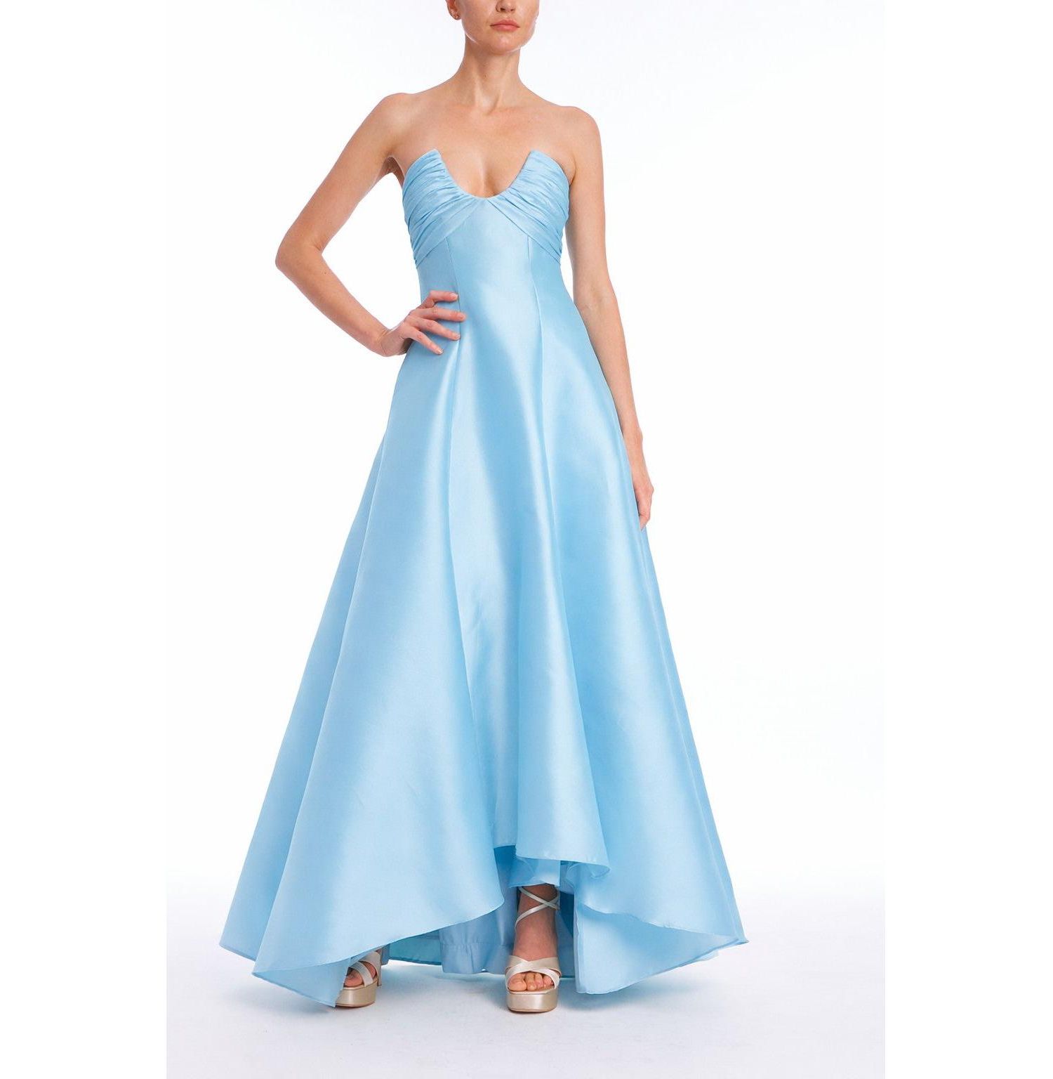 Women's Strapless Sweetheart Neck A-Line Gown