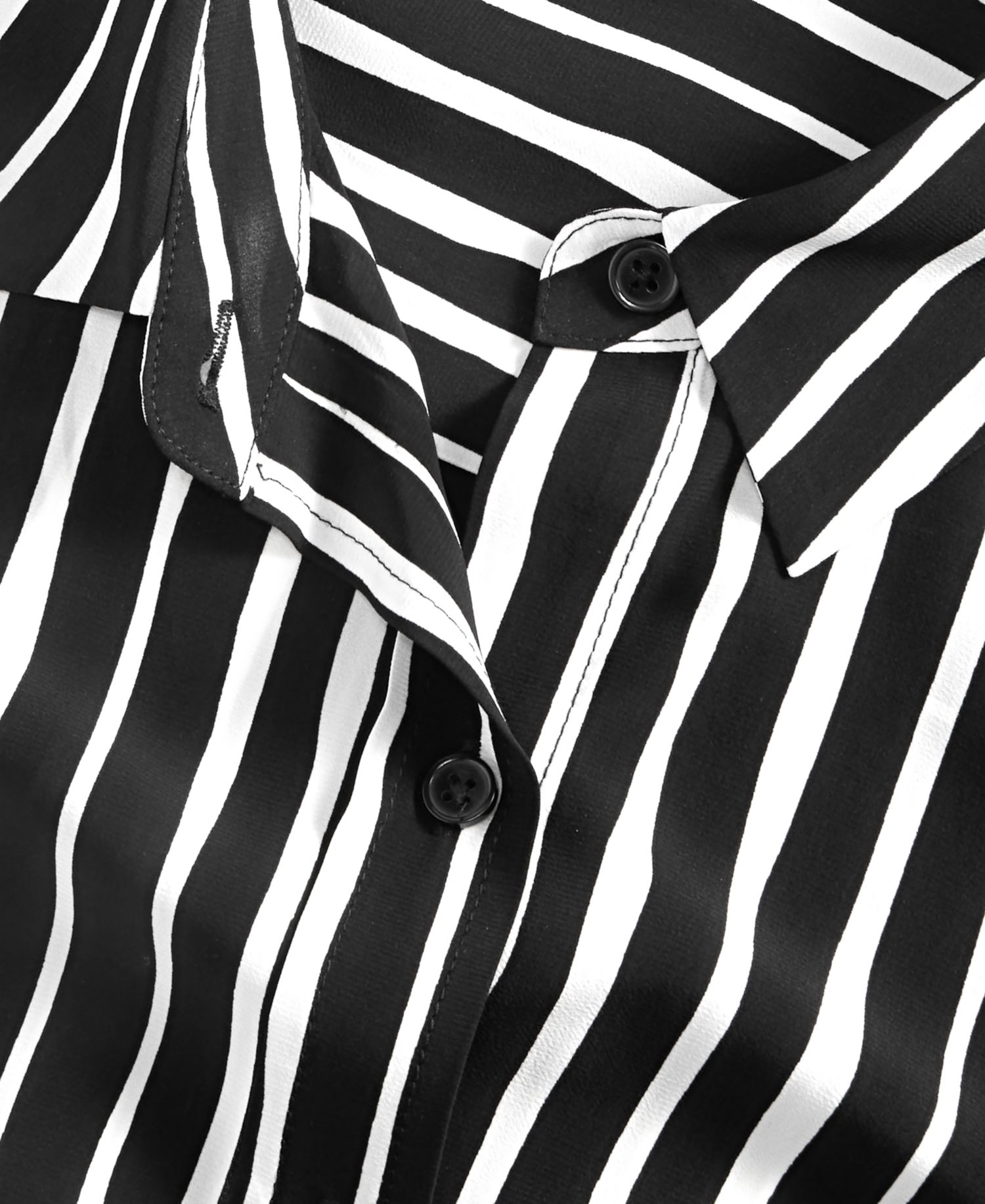 Petite Striped Button-Up Shirt