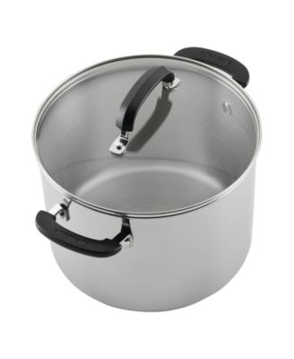 Brilliance Stainless Steel 8-Qt. Stockpot with Lid