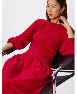 Women's Smocked Bodice Midi Dress