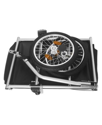 Heavy-Duty Bike Cargo Trailer, Bicycle Storage Cart with Removable Cover, All-Terrain Wheels and Foldable Design, 88 lbs Capacity