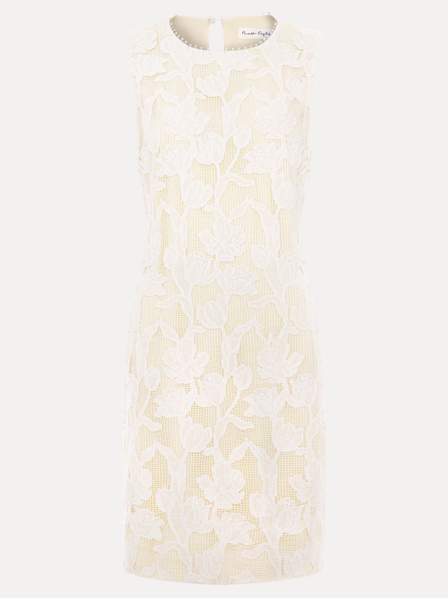 Женское платье Phase Eight Bryony Sleeveless Lace Mini, цвет: Слоновая кость — фото 8