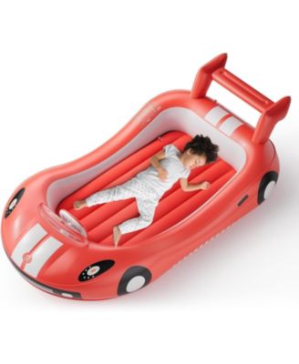 Inflatable Toddler Travel Bed with Sides, Portable Toddler Air Mattress for Camping and Travel, Hand Pump Included