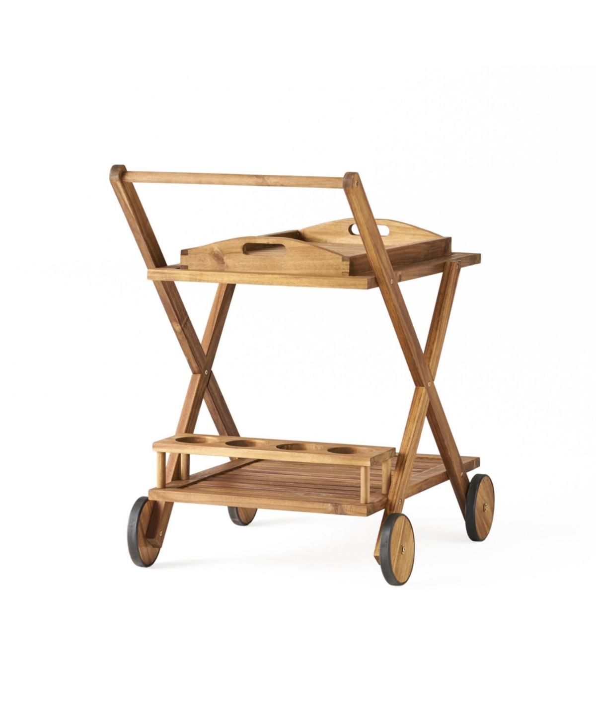 Flynama Bar Cart 35.50" H with Casters Finish
