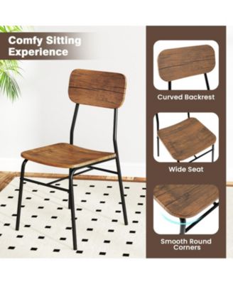 3-Piece Square Dining Table Set for 2 with Storage Rack