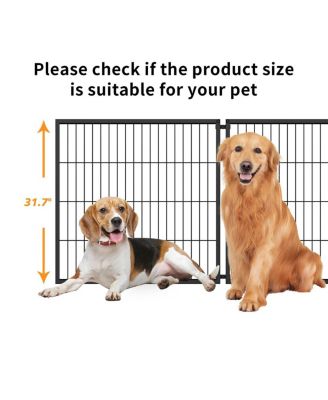 Large Dog House Cage, 63" Black Iron Kennel with Top Cover and Customizable Door for Medium Dogs