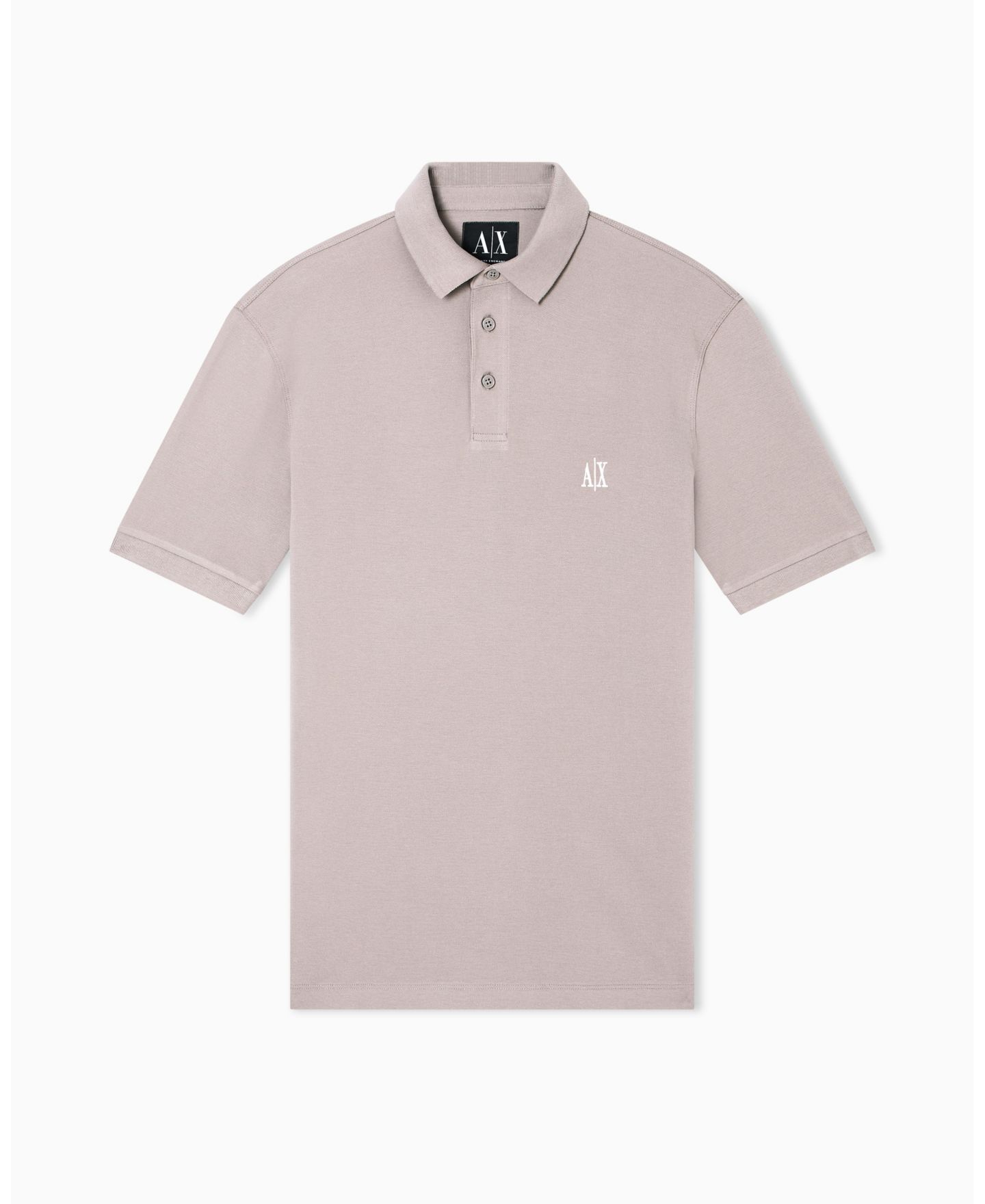 Мужское поло A|X Armani Exchange Regular Fit Cotton Pique Polo Shirt, цвет: Хаки — фото 5