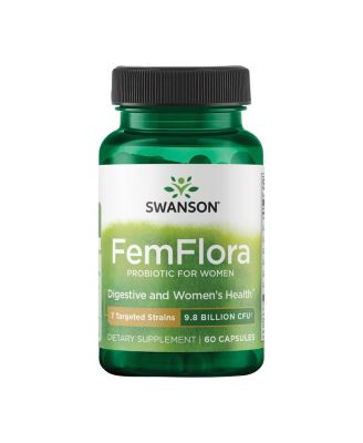 FemFlora Feminine Probiotic Supplement for Women Supports Oral, GI and Vaginal Flora 9 Billion CFU Per Capsule, 60 Capsules