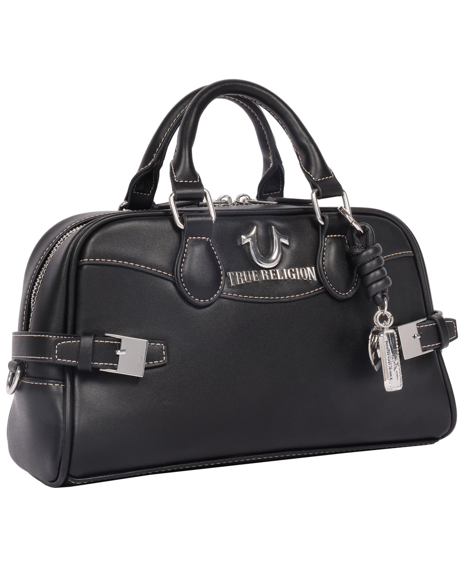 Brooks Smooth PU Belted Satchel - Women s Top Handle Satchel with Detachable Crossbody Strap