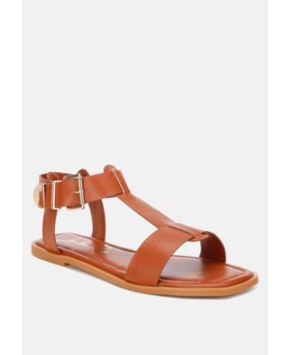 Women's Yumal Buckled Square Toe Flat Sandals