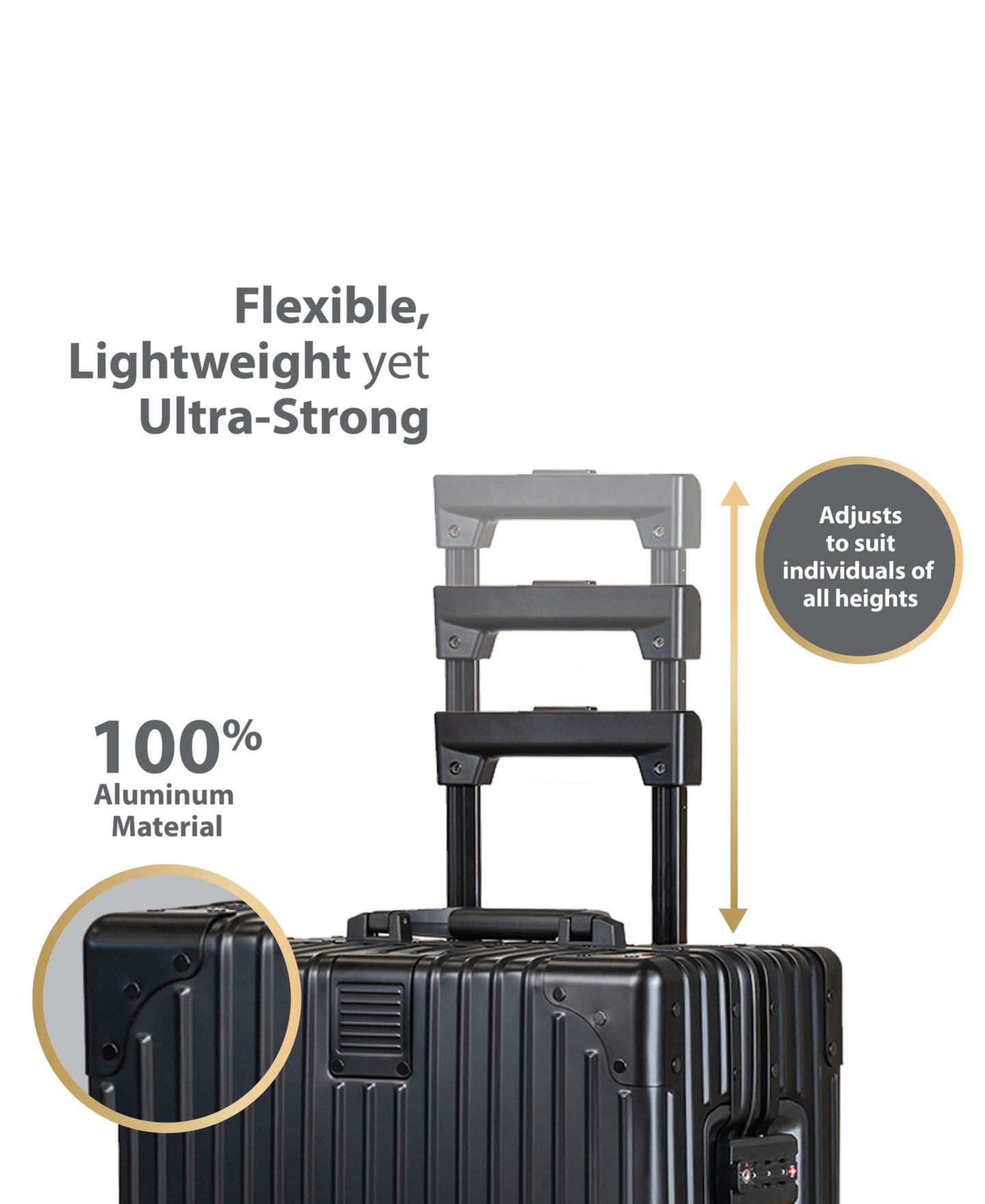 Чемодан CHAMPS Elite Hardside Carry-on Luggage, цвет: Чёрный — фото 3
