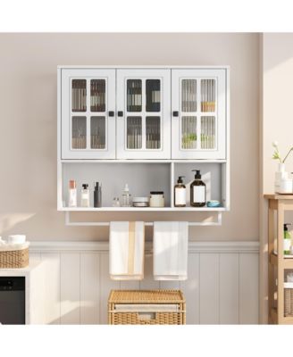 Bathroom Wall Cabinet with 12 Cabinets Finish