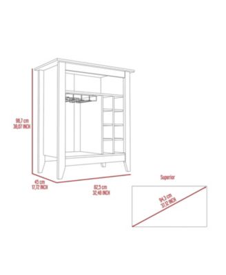 Carbon Espresso 6-Bottle 1-Drawer 1-Shelf Bar Cabinet