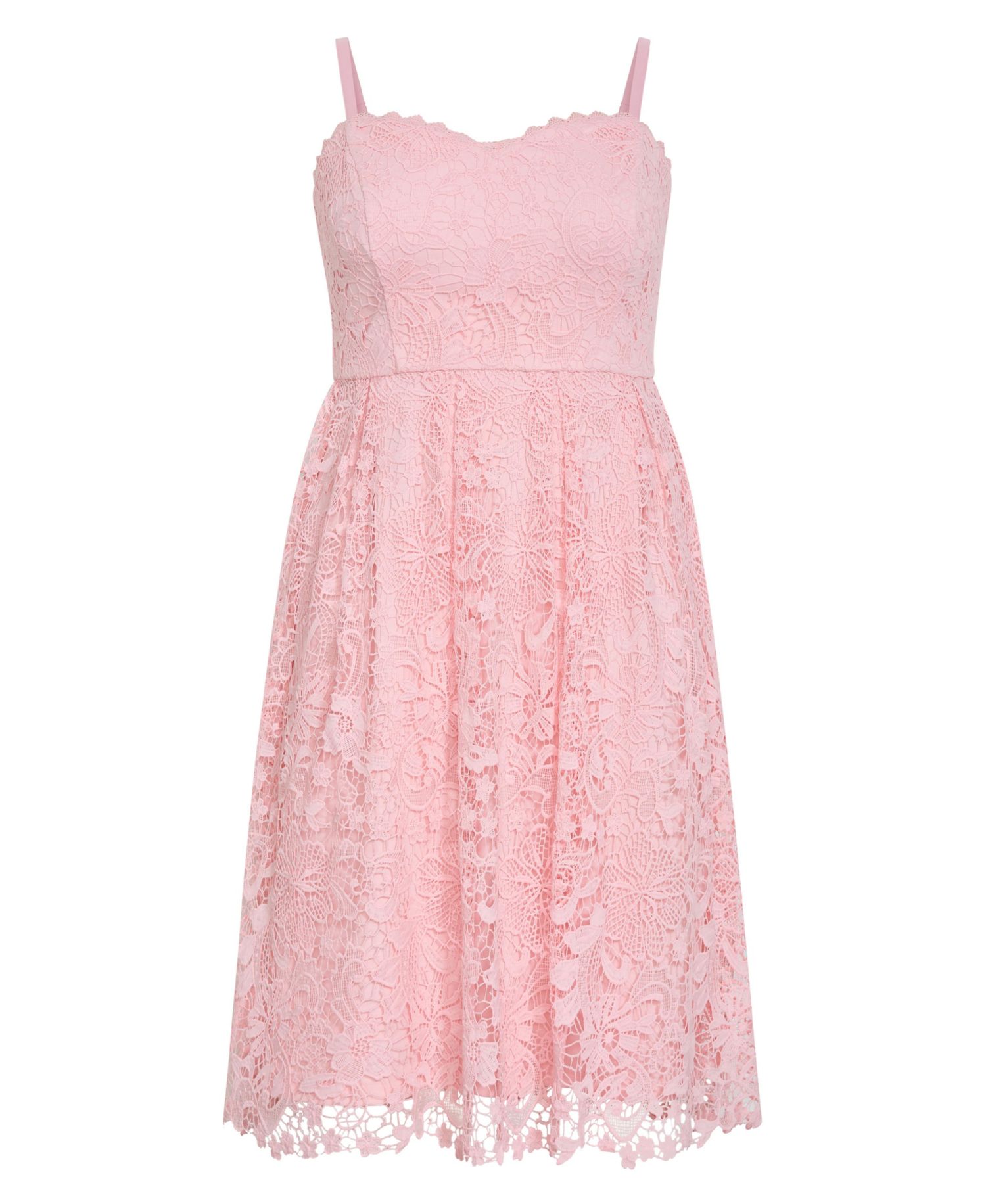 Women's Scarlet Lace Midi Dress