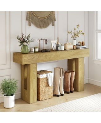 42 Inch Console Table, Narrow Sofa Table Behind the Couch,