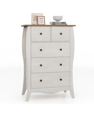 Closet Storage Organizer with 5 Folding Fabric Drawers and Anti-tipping Kit