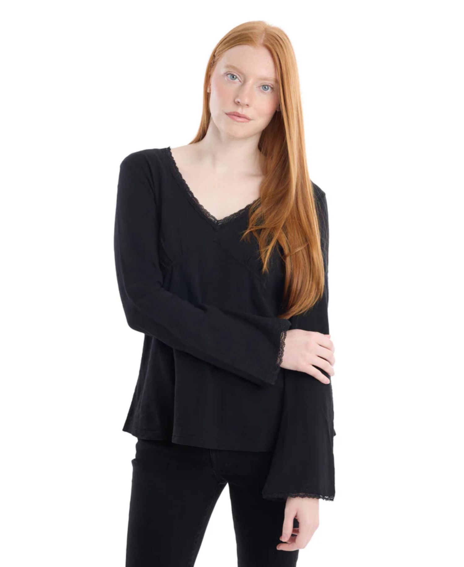 Women's Clothing V-Neck Long Sleeve Empire