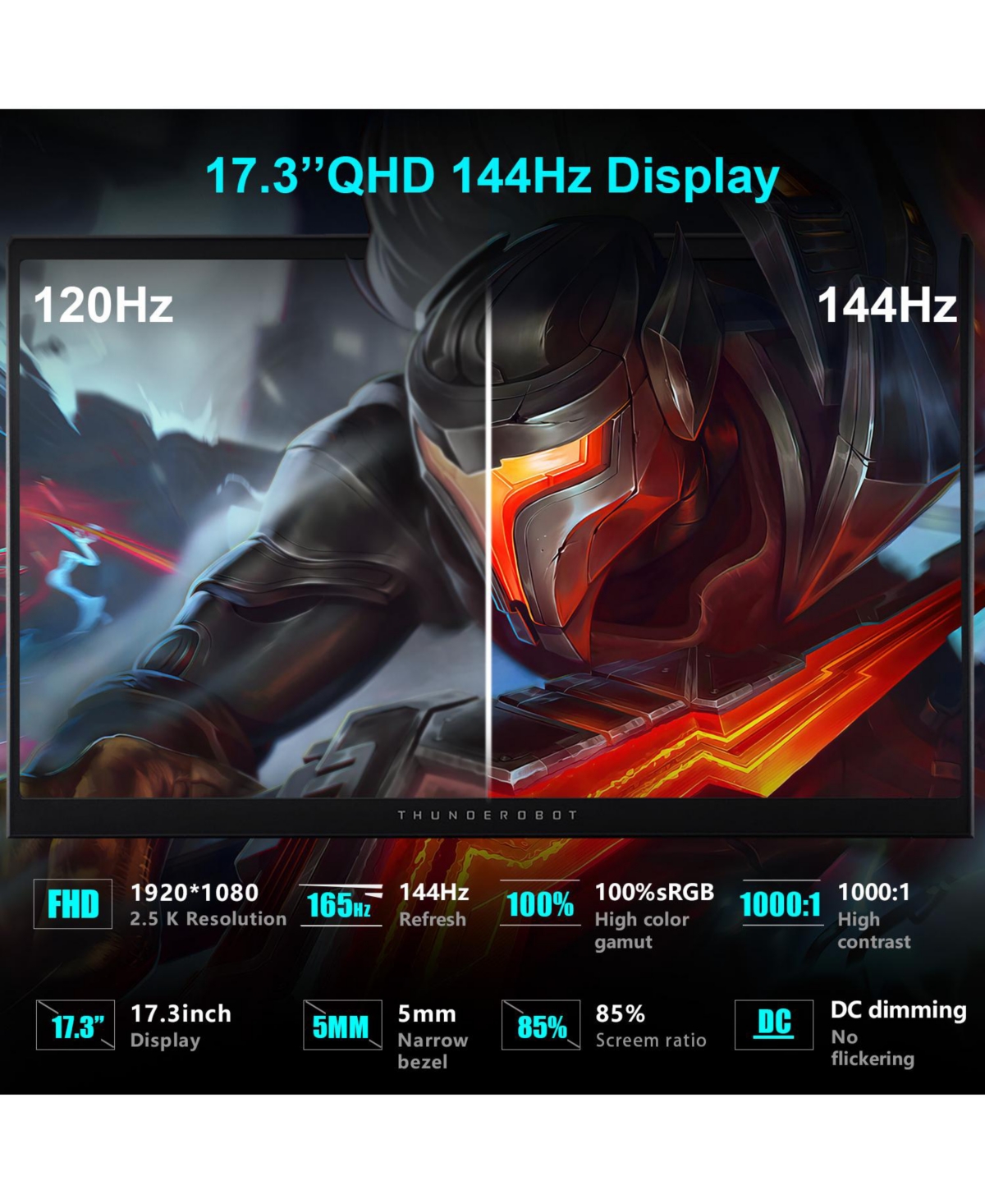 Thunderobot Storm Traditional Laptop Intel Core i7 64GB Ram Nvidia GeForce Rtx 4050 2TB Ssd Storage Windows 11 Home 144Hz