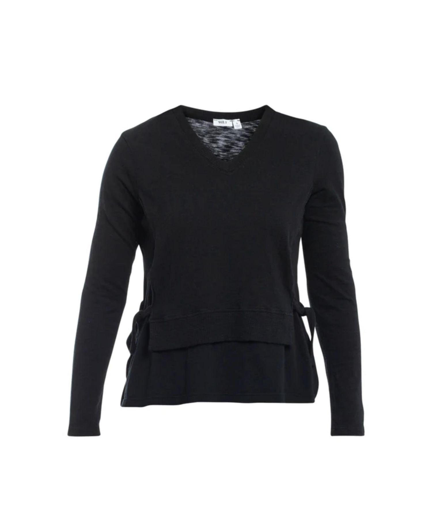 Women's Clothing Mixed Media Double Layer Long Sleeve Tee