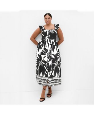 Women's Mirage Oasis Print Tie Back Maxi Dress