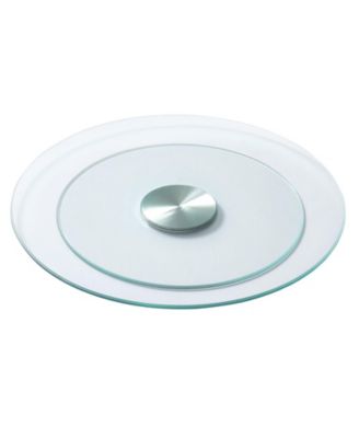 20 in Tempered Glass Lazy Susan With 360 Rotation for Dining and Events