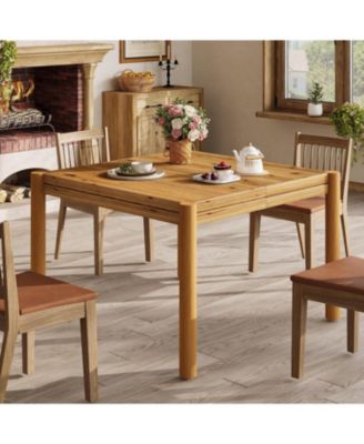 Square Solid Wood Dining Table, 39.4"