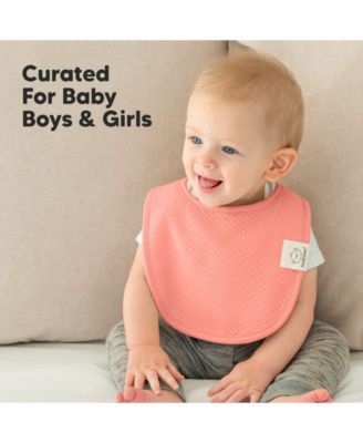 8pk Quin Baby Bibs for Drooling and Teething, Cotton Drool Bibs, Newborn Baby Boys, Baby Girls Bibs