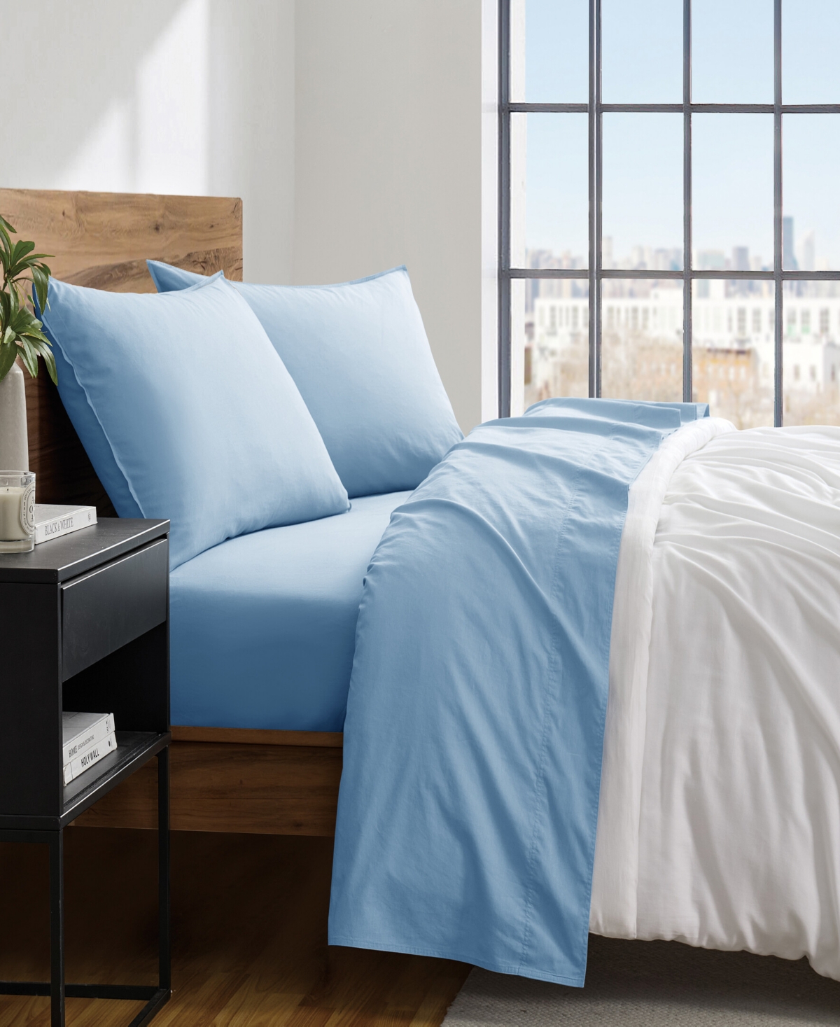 Dkny Vintage Washed Cotton 4-Pc. Sheet Set