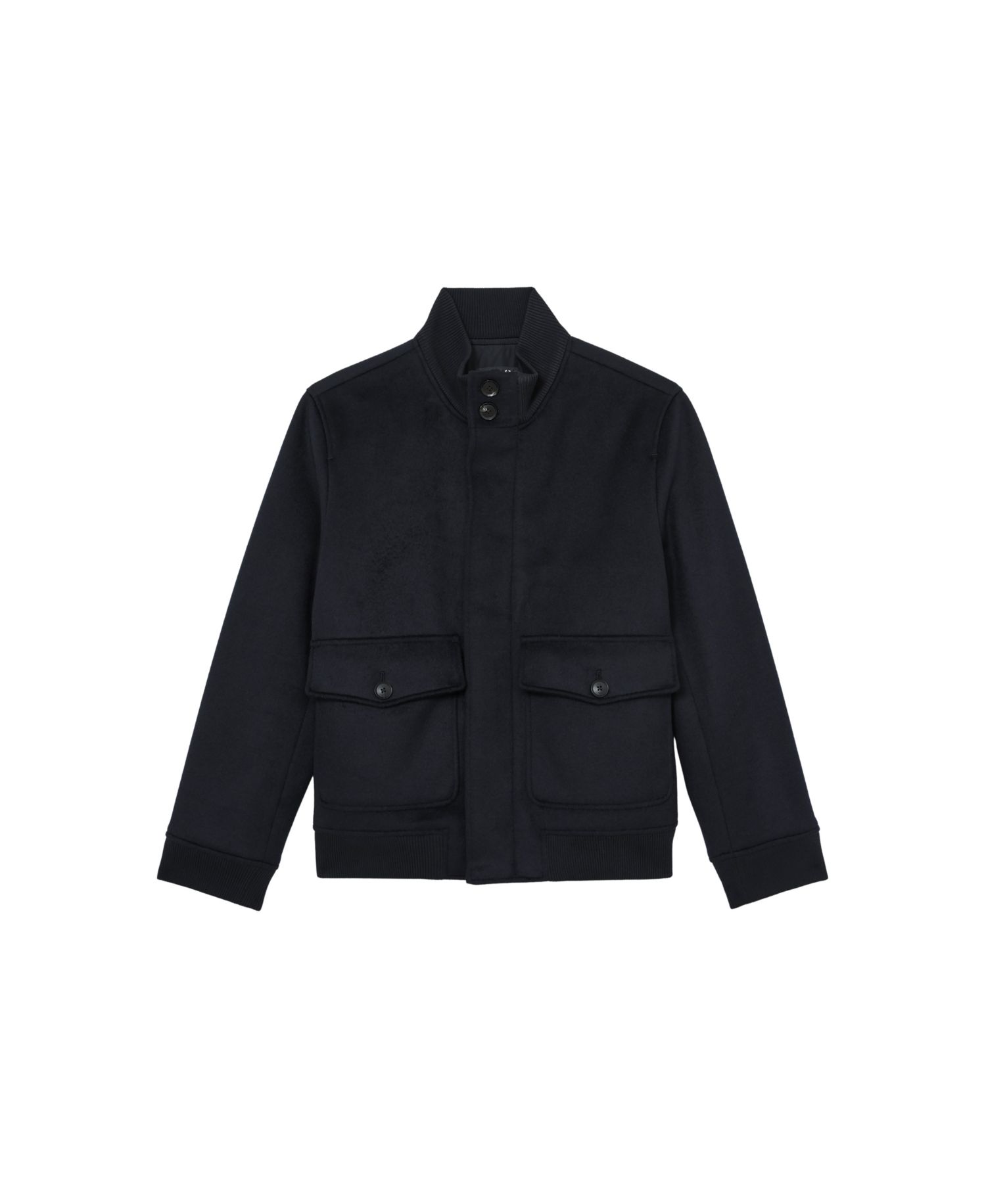 Men's Hadley Wool-Blend Funnel-Neck Bomber Jacket