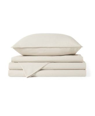 Vintage Washed Cotton 4-Piece Sheet Set, Queen