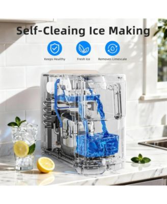 Countertop Ice Maker, 18 lbs/24H, Self-Cleaning, One-Touch