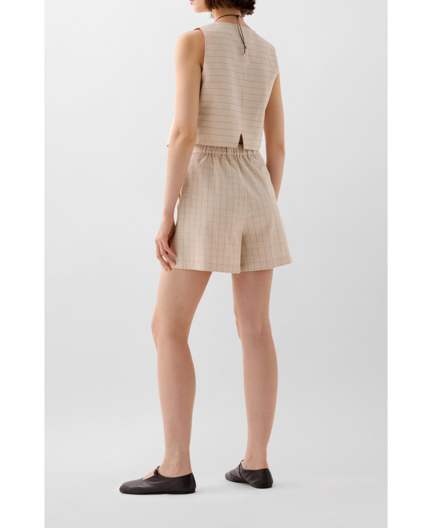 Women's Stripes Check Short