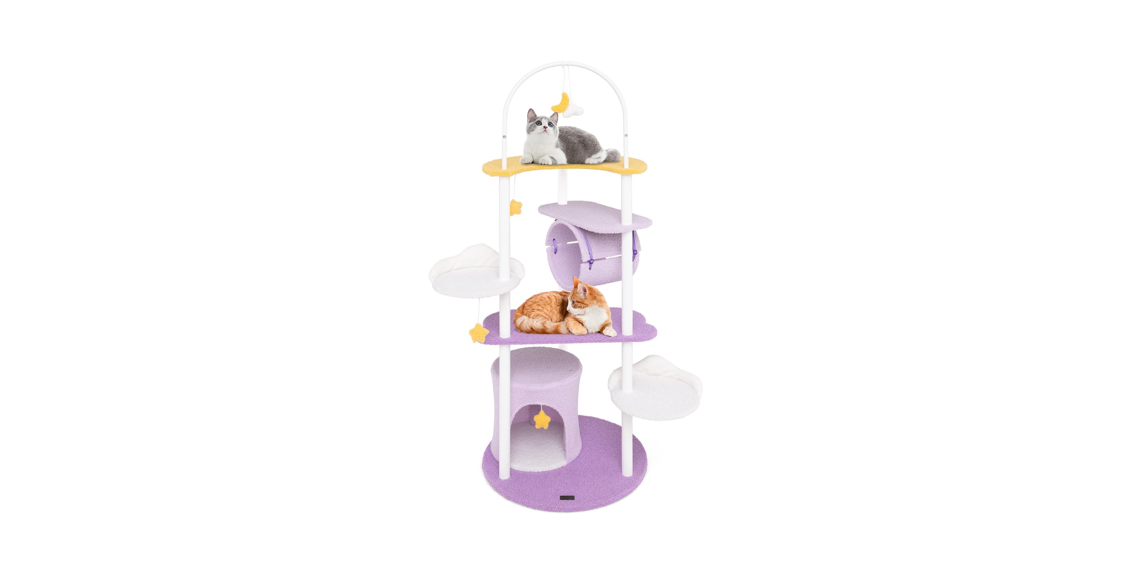 Cozito Cat Tower 62 in with Metal Frame and Jumping Platforms